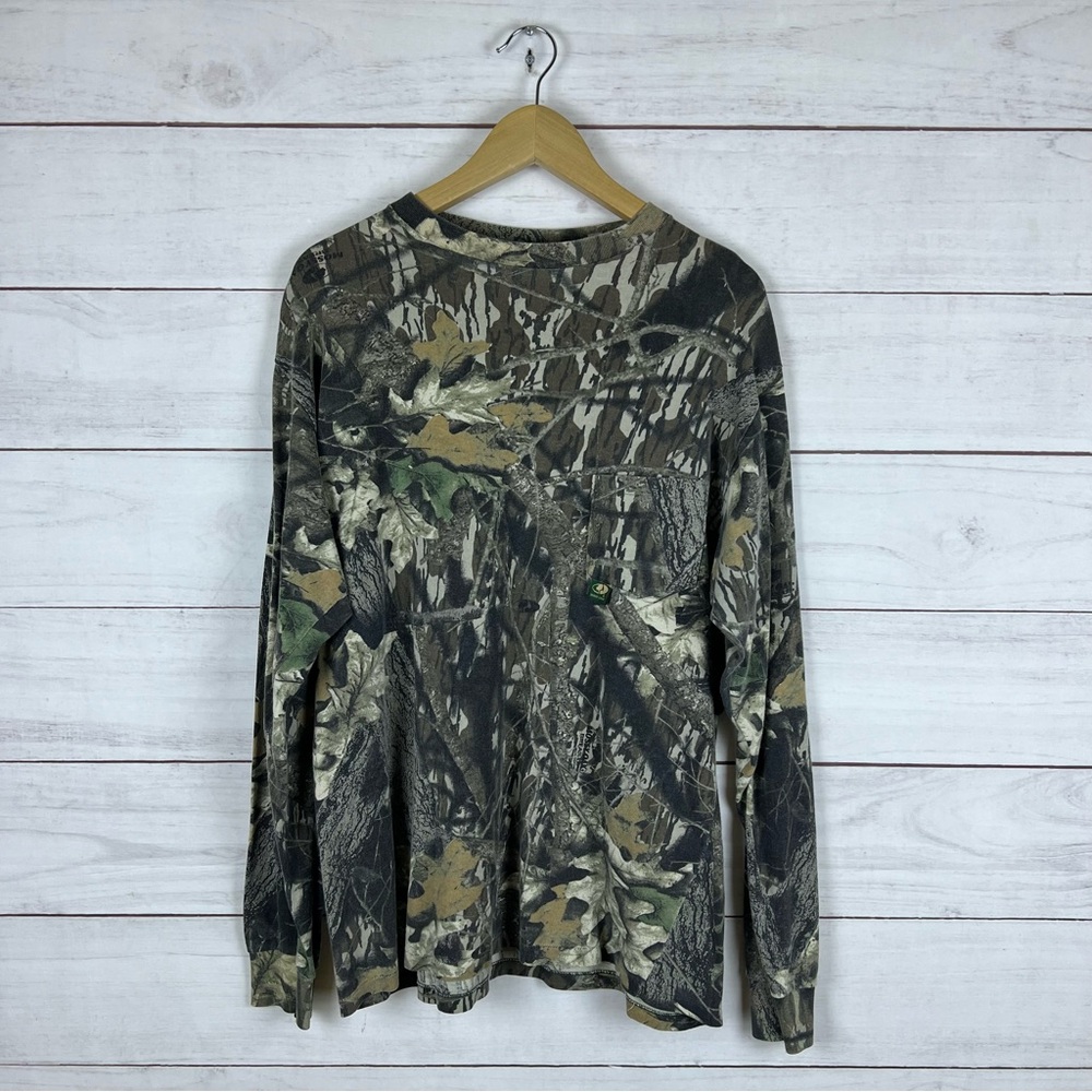 Vintage 1990s Mossy Oak Camo Break Up Long Sleeve Shirt Large
